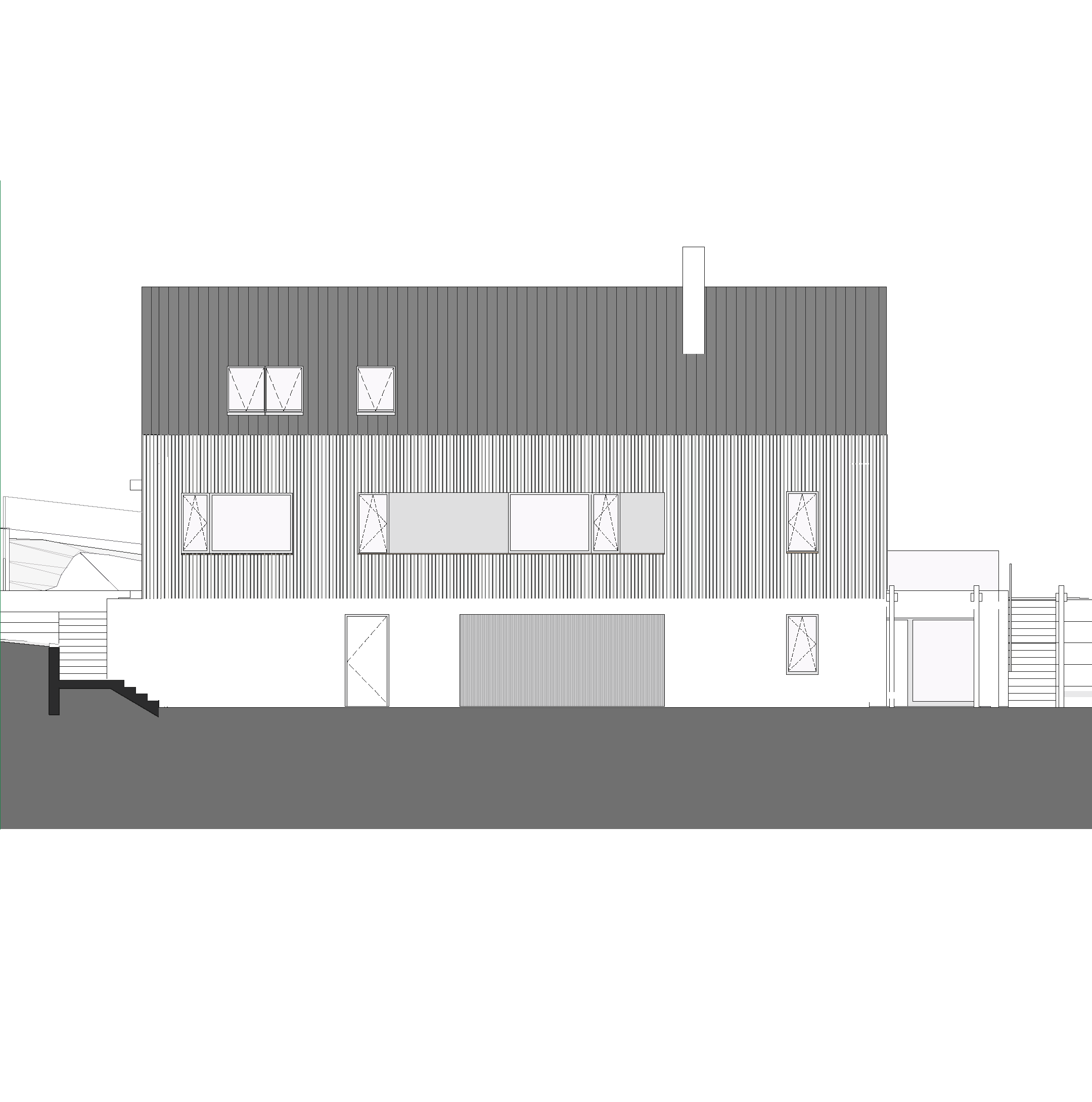 Neubau Haus RLS, Pöllau, Ansicht Ost